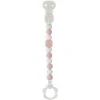NATTOU Attache Sucette Rose Clair Blanc -Nattou attache sucette rose clair blanc