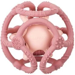 NATTOU Lot De 2 Balles Encastrables En Silicone Roses