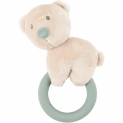 Nattou Hochet Anneau Silicone Ours Roméo, Jules & Sally