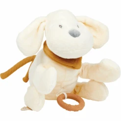 Nattou Peluche Musicale Chien Charlie Flanelle Vanille 30 Cm