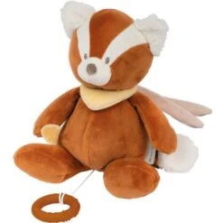 NATTOU Peluche Musicale Boris Panda Roux Boris & Jungo (28 Cm)