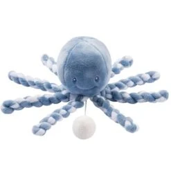 NATTOU Peluche Musicale Pieuvre Lapidou Bleu (28 Cm)