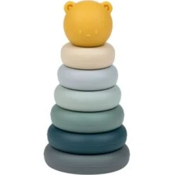 NATTOU Pyramide à Empiler Pastel Ours Bleu