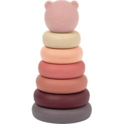 NATTOU Pyramide à Empiler Pastel Ours Rose